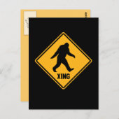 Bigfoot Crossing Sign Postkarte (Vorne/Hinten)