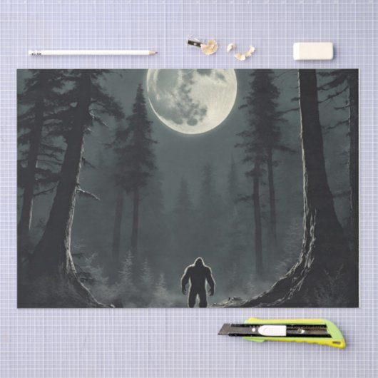 Bigfoot Cryptid Decoupage Seidenpapier (Handwerk)