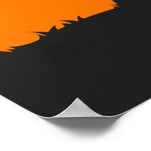 Bigfoot Cryptid Minimal Retro Cryptozoology Poster (Ecke)