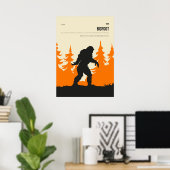 Bigfoot Cryptid  Minimal Retro Cryptozoology Poster (Heimbüro)
