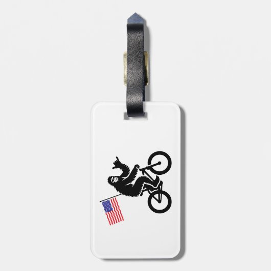 Bigfoot Cycling American Flag Gepäckanhänger (Rückseite vertikal)