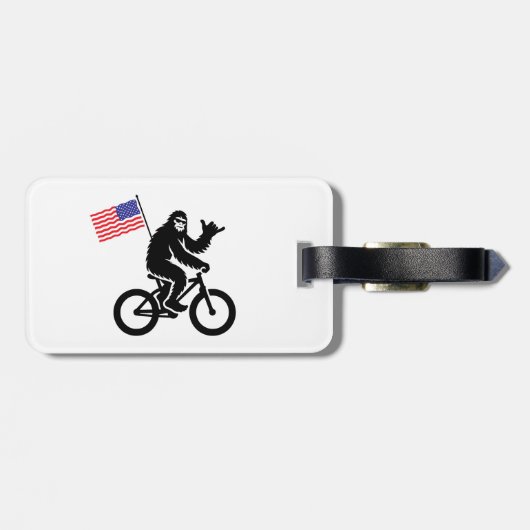 Bigfoot Cycling American Flag Gepäckanhänger (Rückseite horizontal)