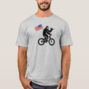 Bigfoot Cycling American Flag T-Shirt