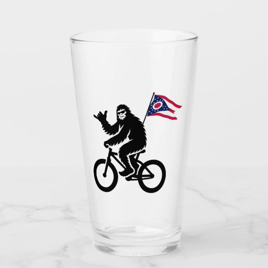 Bigfoot Cycling Ohio Flag Glas (Vorderseite)
