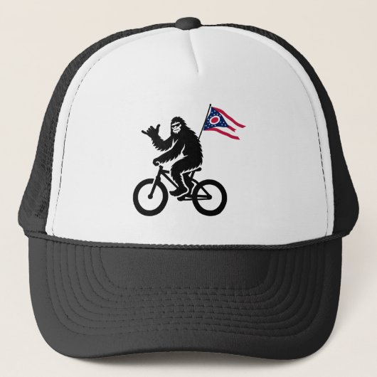 Bigfoot Cycling Ohio Flag Truckerkappe (Vorderseite)