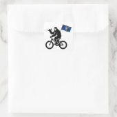 Bigfoot Cycling Oregon Flag Quadratischer Aufkleber (Tasche)