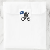 Bigfoot Cycling South Carolina Flag Quadratischer Aufkleber (Tasche)