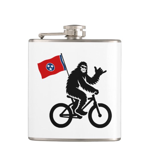 Bigfoot Cycling Tennessee Flag Flachmann (Vorderseite)