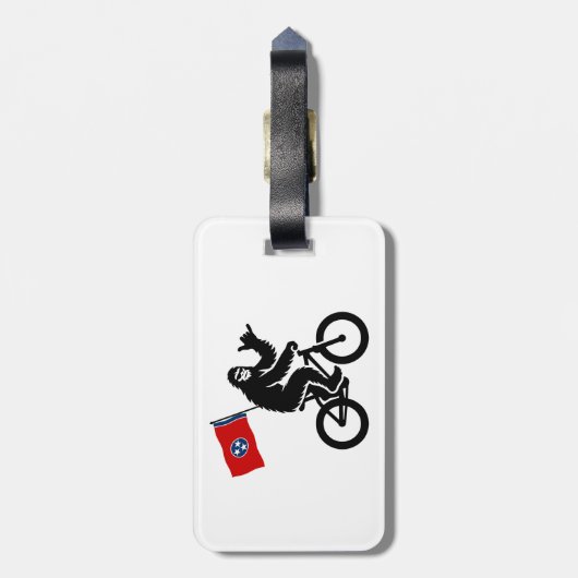 Bigfoot Cycling Tennessee Flag Gepäckanhänger (Rückseite vertikal)