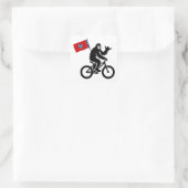 Bigfoot Cycling Tennessee Flag Quadratischer Aufkleber (Tasche)