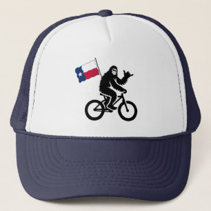 Bigfoot Cycling Texas Flag Truckerkappe