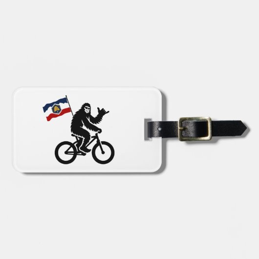 Bigfoot Cycling Utah Flag Gepäckanhänger (Vorderseite horizontal)