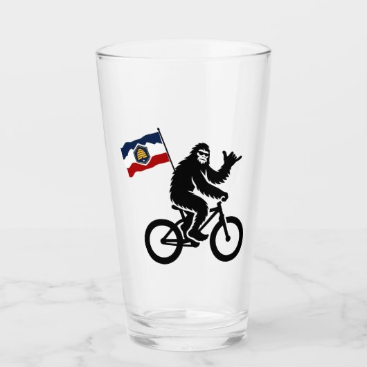 Bigfoot Cycling Utah Flag Glas (Vorderseite)