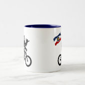 Bigfoot Cycling Utah Flag Zweifarbige Tasse (Mittel)