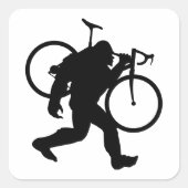 Bigfoot Cyclocross Quadratischer Aufkleber (Vorderseite)