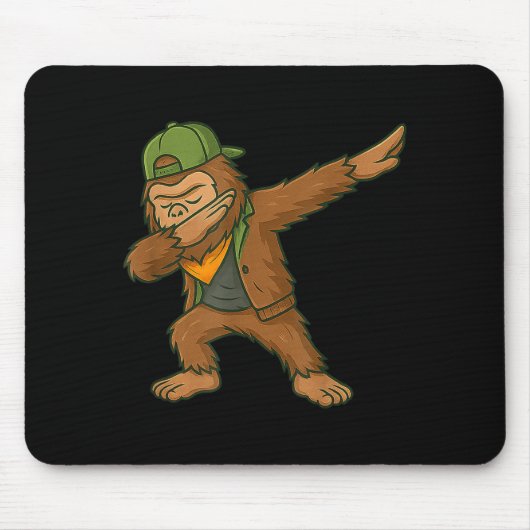 Bigfoot Dab Sasquatch Streetwear Funny Men Women K Mousepad (Vorne)