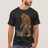 Bigfoot Dackel Dog Walk Funny Sasquatch Lovers T-Shirt (Vorderseite)