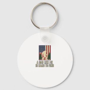 Bigfoot Dad Vintage American Flag Shirt Design_1 Schlüsselanhänger