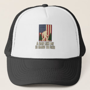 Bigfoot Dad Vintage American Flag Shirt Design_1 Truckerkappe