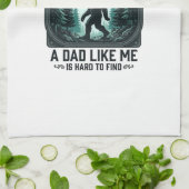 Bigfoot Dad Vintage Engraving Funny Father Shirt D Geschirrtuch (Gefaltet)