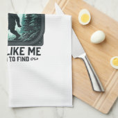 Bigfoot Dad Vintage Engraving Funny Father Shirt D Geschirrtuch (Viertel Falte)