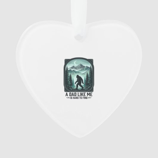 Bigfoot Dad Vintage Engraving Funny Father Shirt D Ornament (Vorderseite)