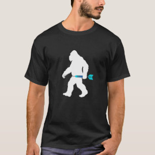 Bigfoot-Darts-Spieler Sasquatch-Dartscheiben-Werfe T-Shirt