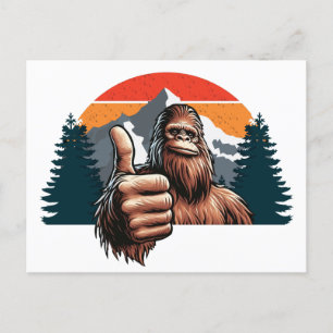Bigfoot Daumen hoch Feiertagspostkarte