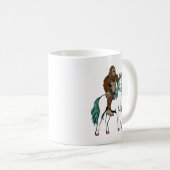 Bigfoot, der ein Einhorn reitet Kaffeetasse (VorderseiteRechts)