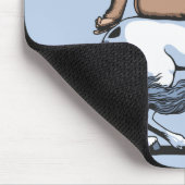 Bigfoot, der ein Einhorn reitet Mousepad (Ecke)