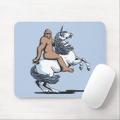 Bigfoot, der ein Einhorn reitet Mousepad (Mit Mouse)