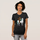 Bigfoot, der ein Einhorn reitet T-Shirt (Vorne ganz)