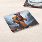 Bigfoot der Hot Shot Fireman Rechteckiger Pappuntersetzer (angewinkelt)
