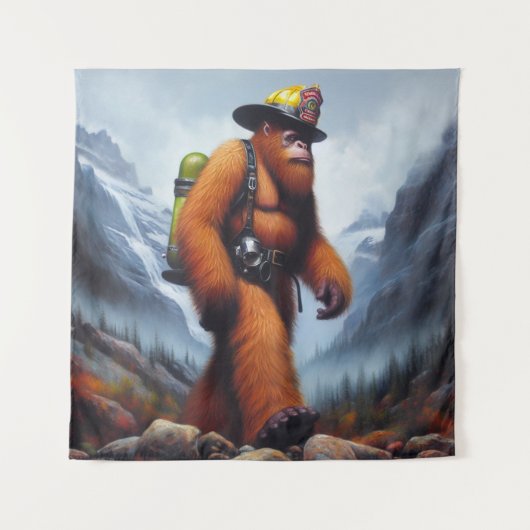 Bigfoot der Hot Shot Fireman Wandteppich (Vorderseite)
