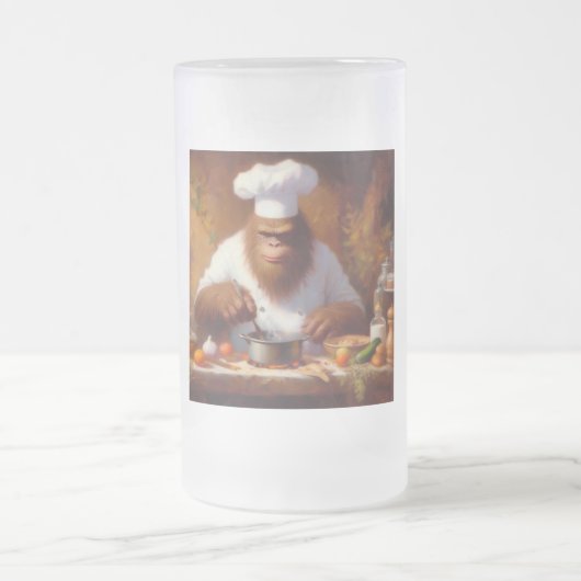 Bigfoot der Koch Mattglas Bierglas (Mittel)