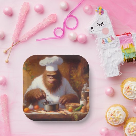 Bigfoot der Koch Pappteller (Party)