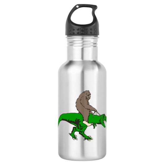 Bigfoot, der T Rex reitet Trinkflasche (Vorderseite)