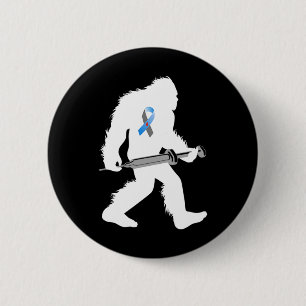 Bigfoot Diabetic Awareness Sasquatch Typ 1 Diabet Button