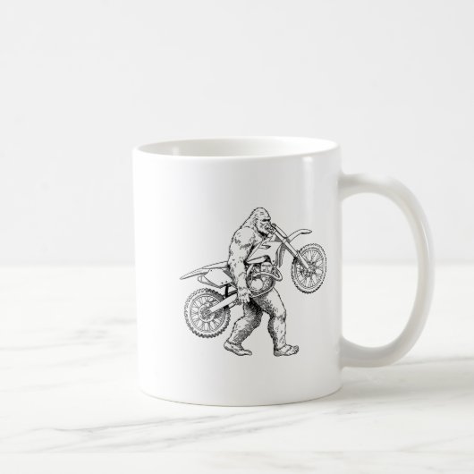 Bigfoot Dirt Bike Sasquatch Biker  Kaffeetasse (Rechts)