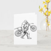 Bigfoot Dirt Bike Sasquatch Biker Karte (Gelbe Blume)