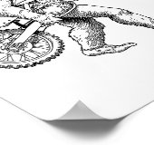 Bigfoot Dirt Bike Sasquatch Biker Poster (Ecke)