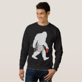 Bigfoot Disk Golf Cryptid Sasquatch Disk Golfer Sweatshirt (Vorne ganz)