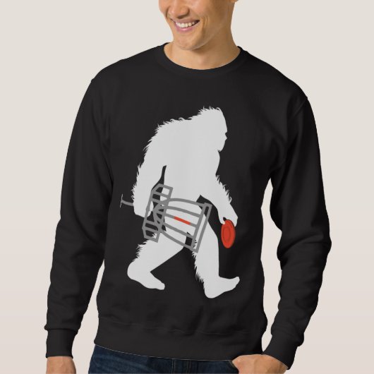 Bigfoot Disk Golf Cryptid Sasquatch Disk Golfer Sweatshirt (Vorderseite)