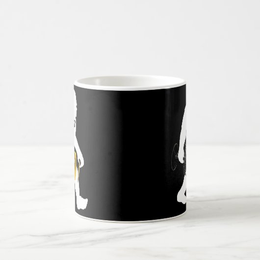 Bigfoot Disk Golf Player oder Frisbee Playing Yeti Kaffeetasse (Mittel)