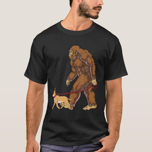 Bigfoot Dog Walk Chihuahua Men Women Sasquatch Lov T-Shirt (Vorderseite)