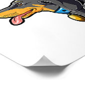 Bigfoot Dog Walk Dackel T Sasquatch Kinder Männer  Poster (Ecke)