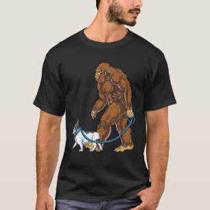 Bigfoot Dog Walk French Bulldog Men Sasquatch Lieb T-Shirt
