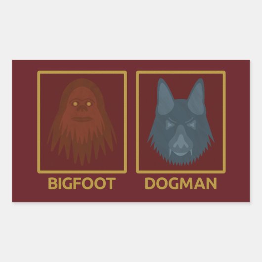 Bigfoot & Dogman Aufkleber (Vorderseite)