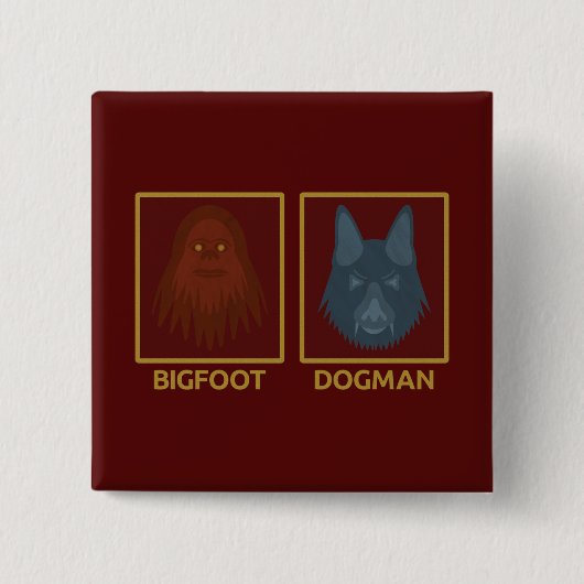 Bigfoot & Dogman Button (Vorderseite)