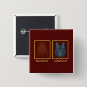 Bigfoot & Dogman Knopf Button (Vorne & Hinten)